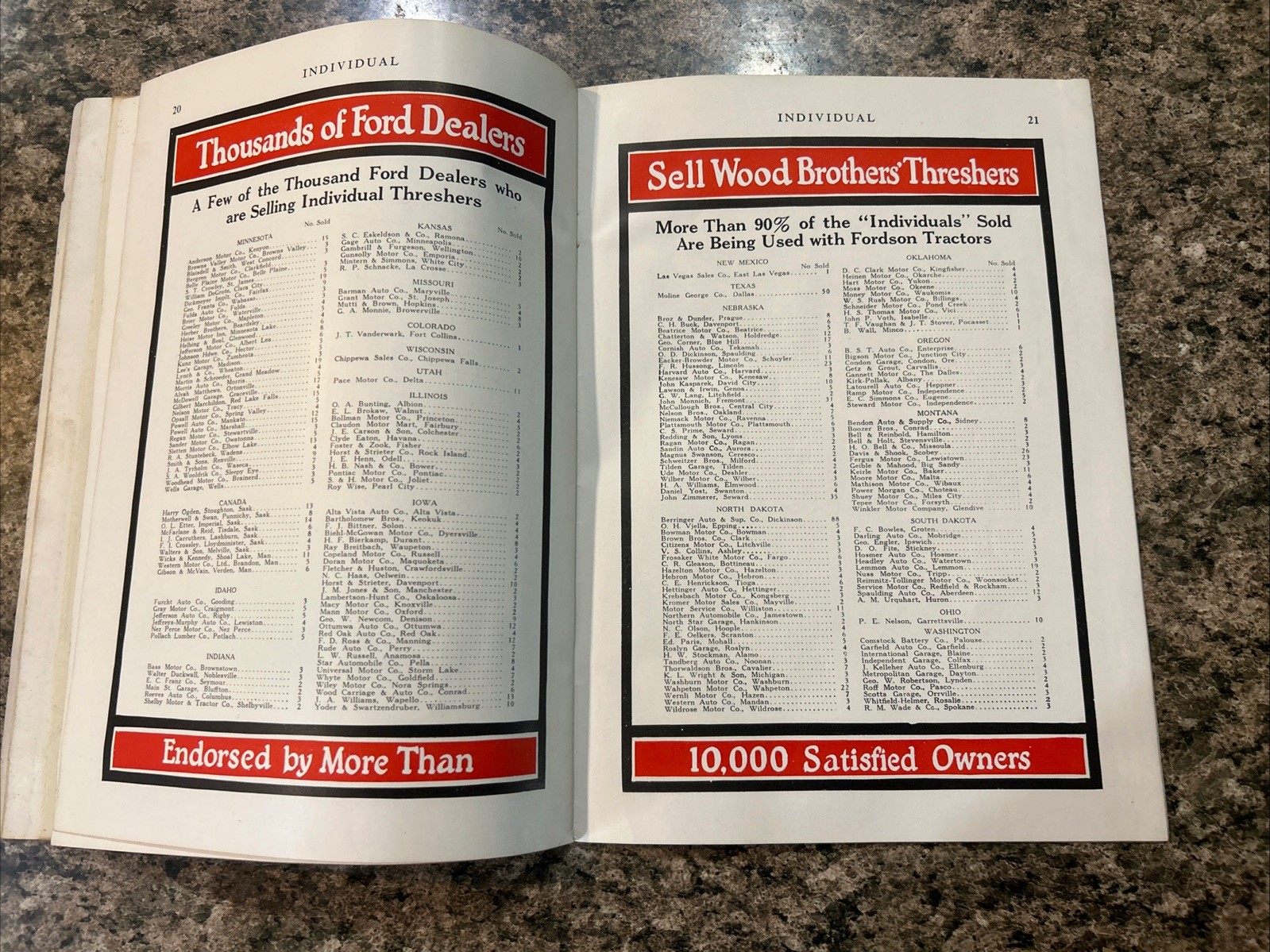 1925 Wood Brothers Thresher For Fordson Tractor Brochure Ag Equipment Ephemera
