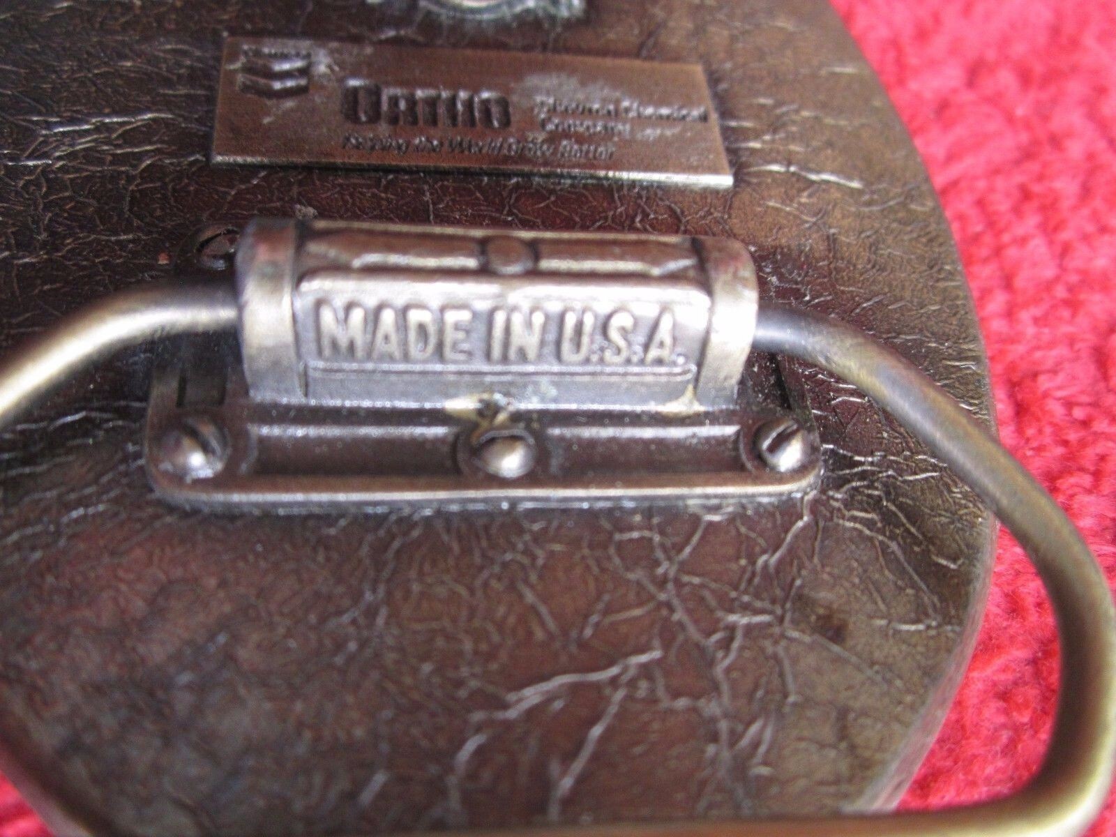 VINTAGE CHEVRON CHEMICAL Co. ORTHO, BOLERO RICE BELT BUCKLE
