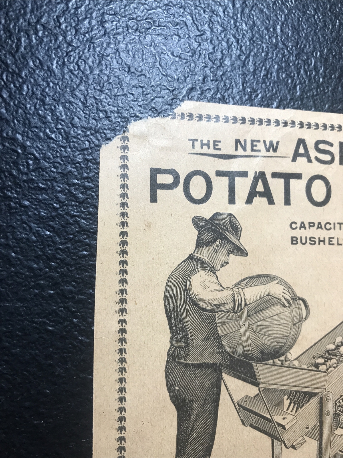 ORIGINAL 1900 Aspinwall Potato Sorter Farm Advertising – Jackson – Michigan