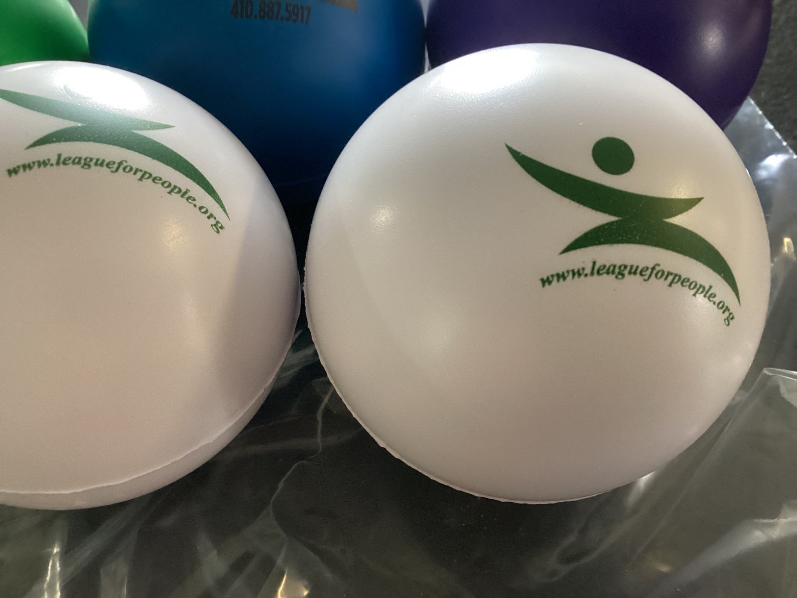 Lot of (5) Stress Relief Company “Squeeze Ball” Advertisement Items