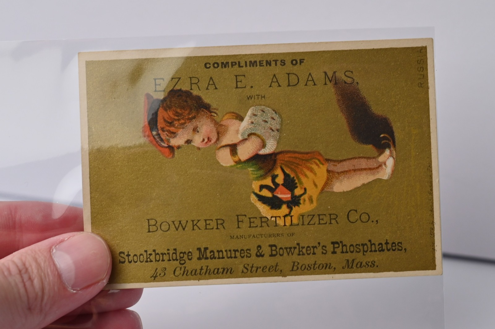 Bowker Fertilizer Co Boston Mass Trade Card Lot of 4