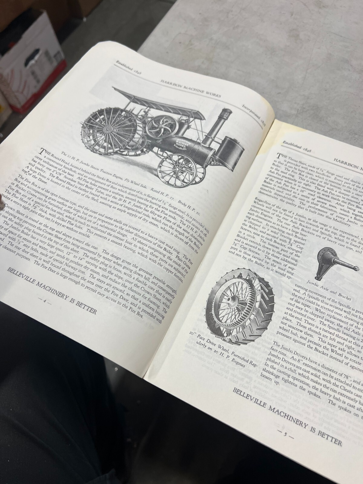 REPRINT? Belleville Threshing Machinery Company catalog Harrison machine works