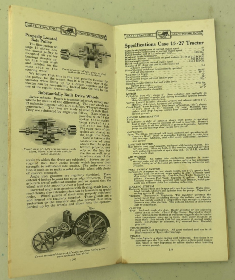 Case Kerosene Tractor & Grand Detour Plows Brochure DCPA26