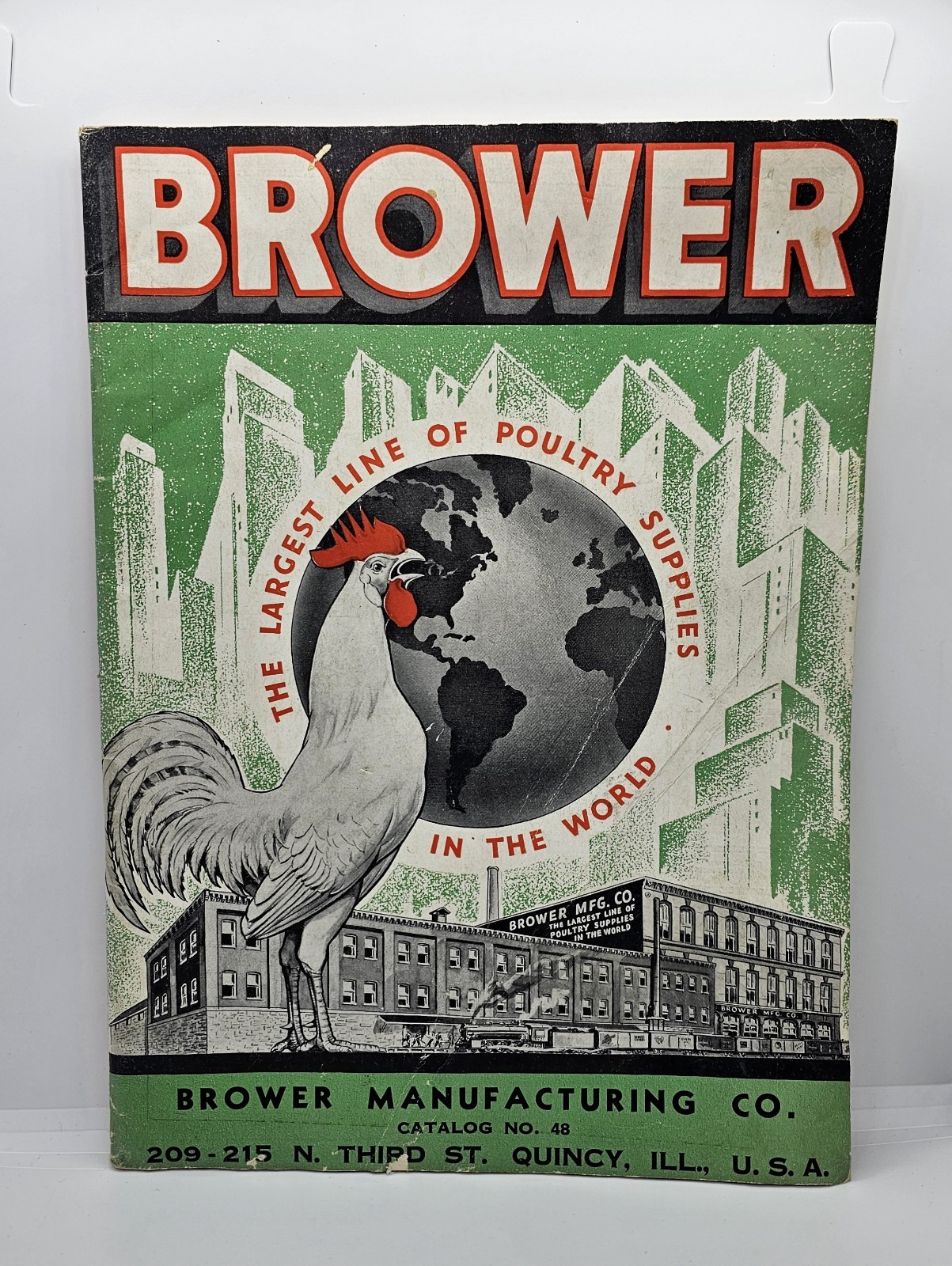 1938 BROWER MANUFACTURING CATALOG No. 48 Poultry Supplies Equipment Ranching USA