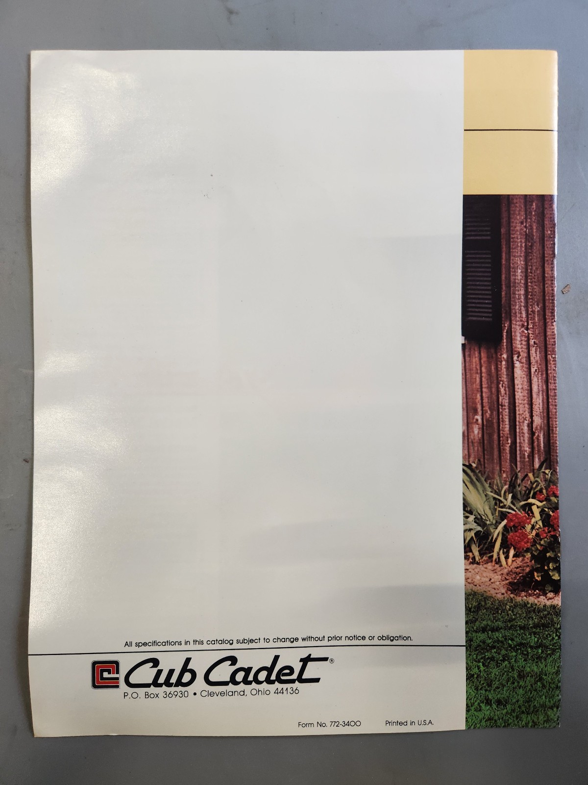 Cub Cadet Sales Brochures