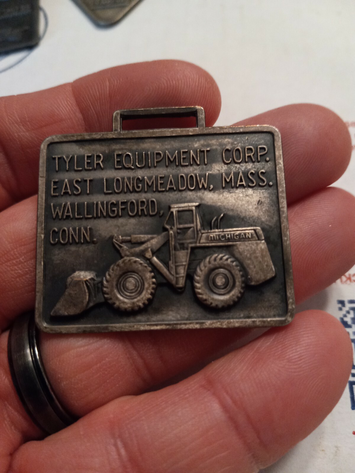 AW-166 – Tyler Equipment Corporation Construction Advertising Pocket Watch Fob