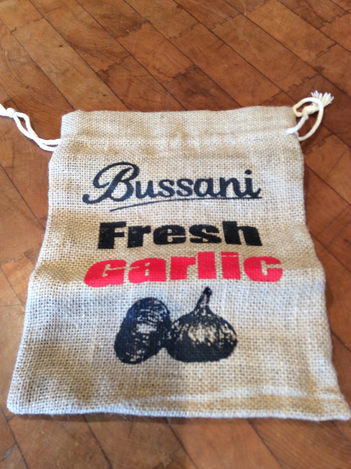 Bussani Fresh Garlic Sack Burlap Keep Your Garlic Fresh