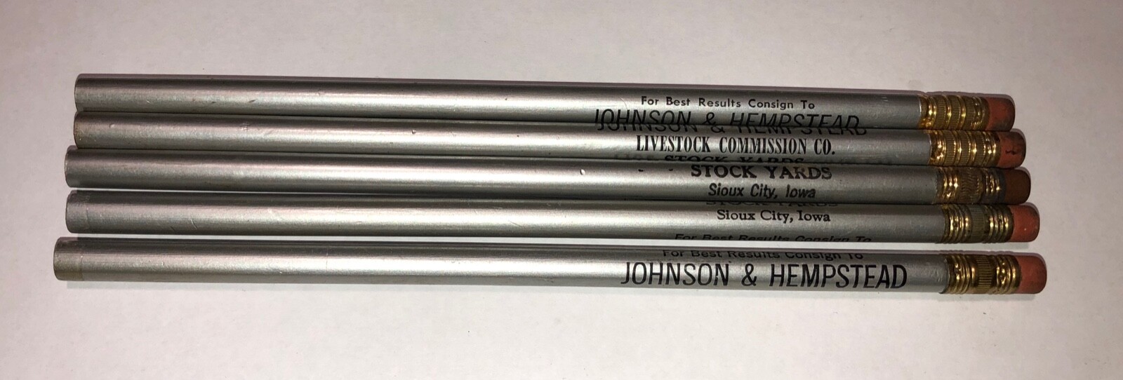 Vintage Sioux City Iowa Johnson Hempstead Livestock Stockyards Unsharpened