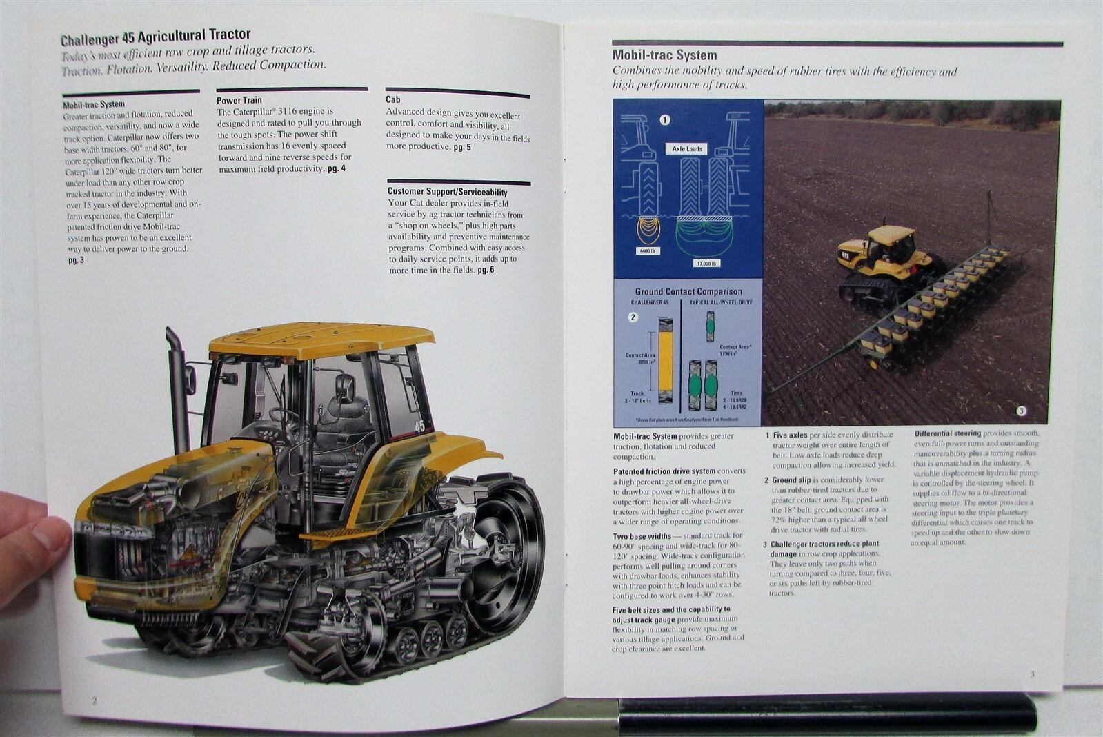 1997 Caterpillar Challenger 45 Articulated Tractor Specs Sales Brochure