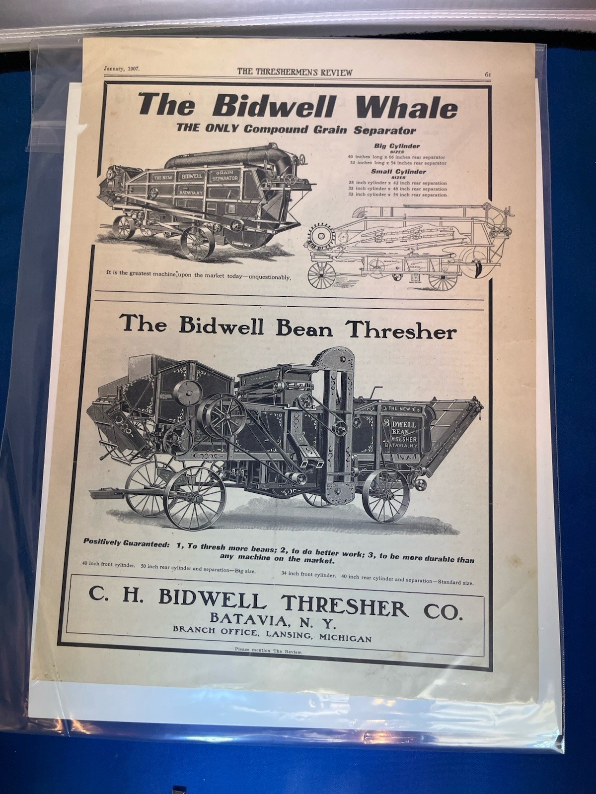 ANOTHER LOT OF 15 VINTAGE ORIGINAL FARM MACHINERY ADS-1901 TO 1930