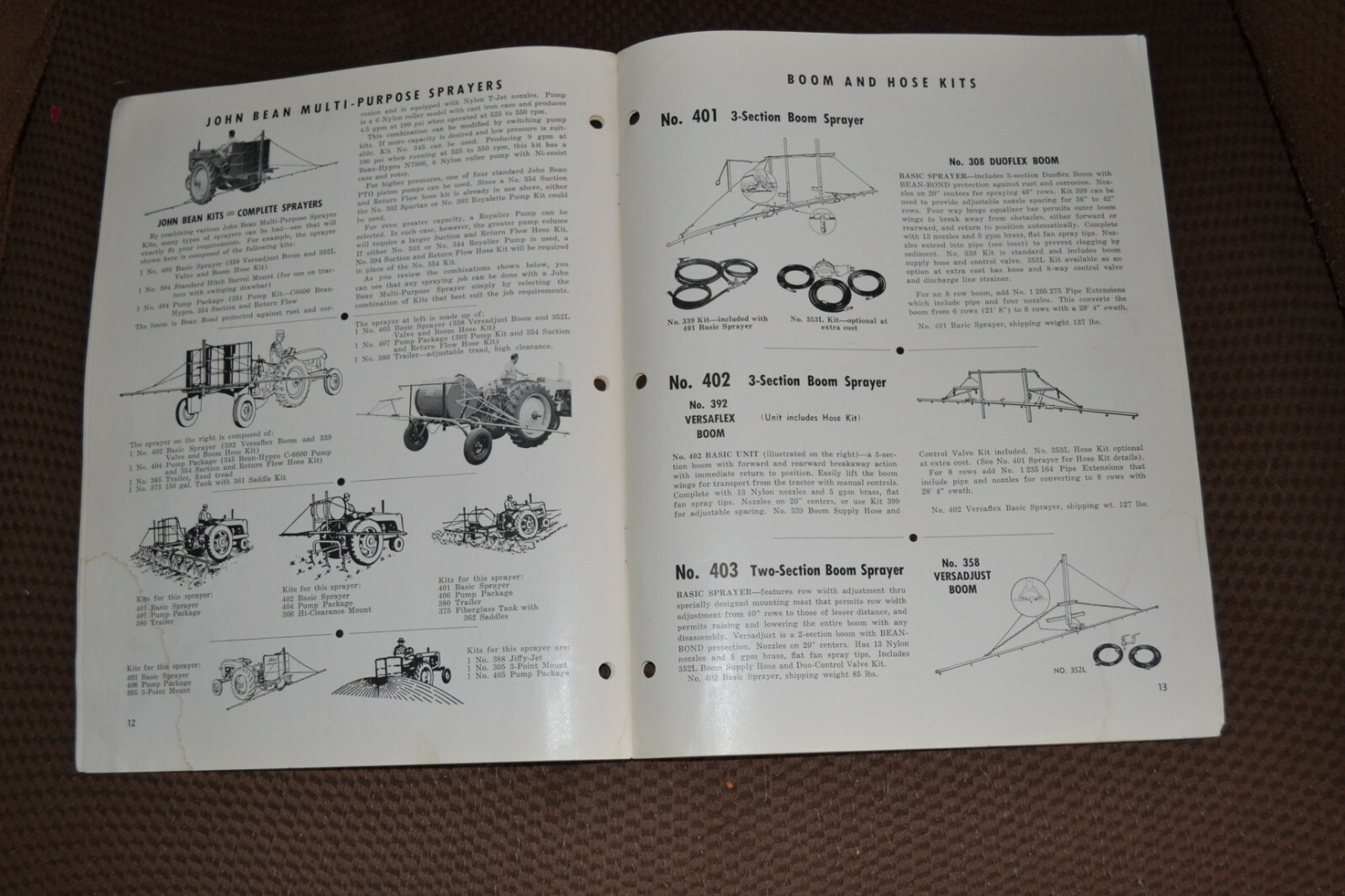 VTG 1960 John Bean Bond Multi Purpose Sprayers Brochure