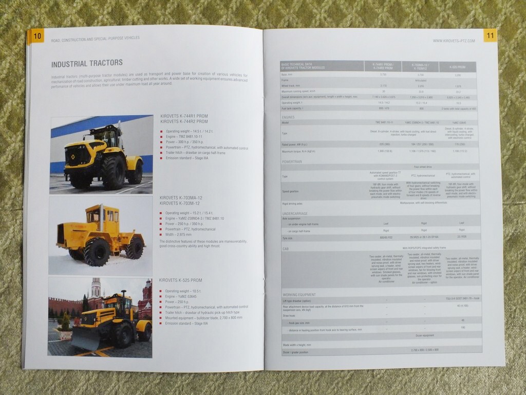 KIROVETS Road Construction Equipment Tractor Loader Dozer Catalog Brochure 2021