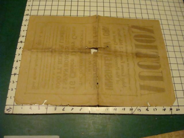 Original Vintage folded BROADSIDE — AUCTION — Hinsdale NY, 16 choice Dairy Cow
