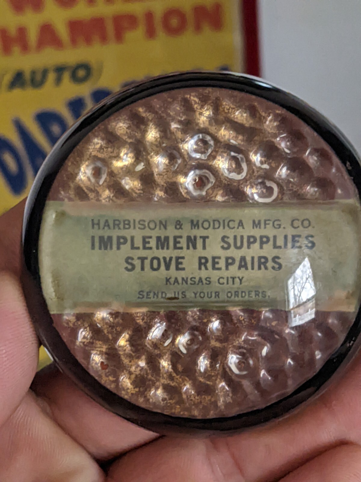Harbison and Nodica MFG Stove implement dealer Kansas City Missouri paperweight