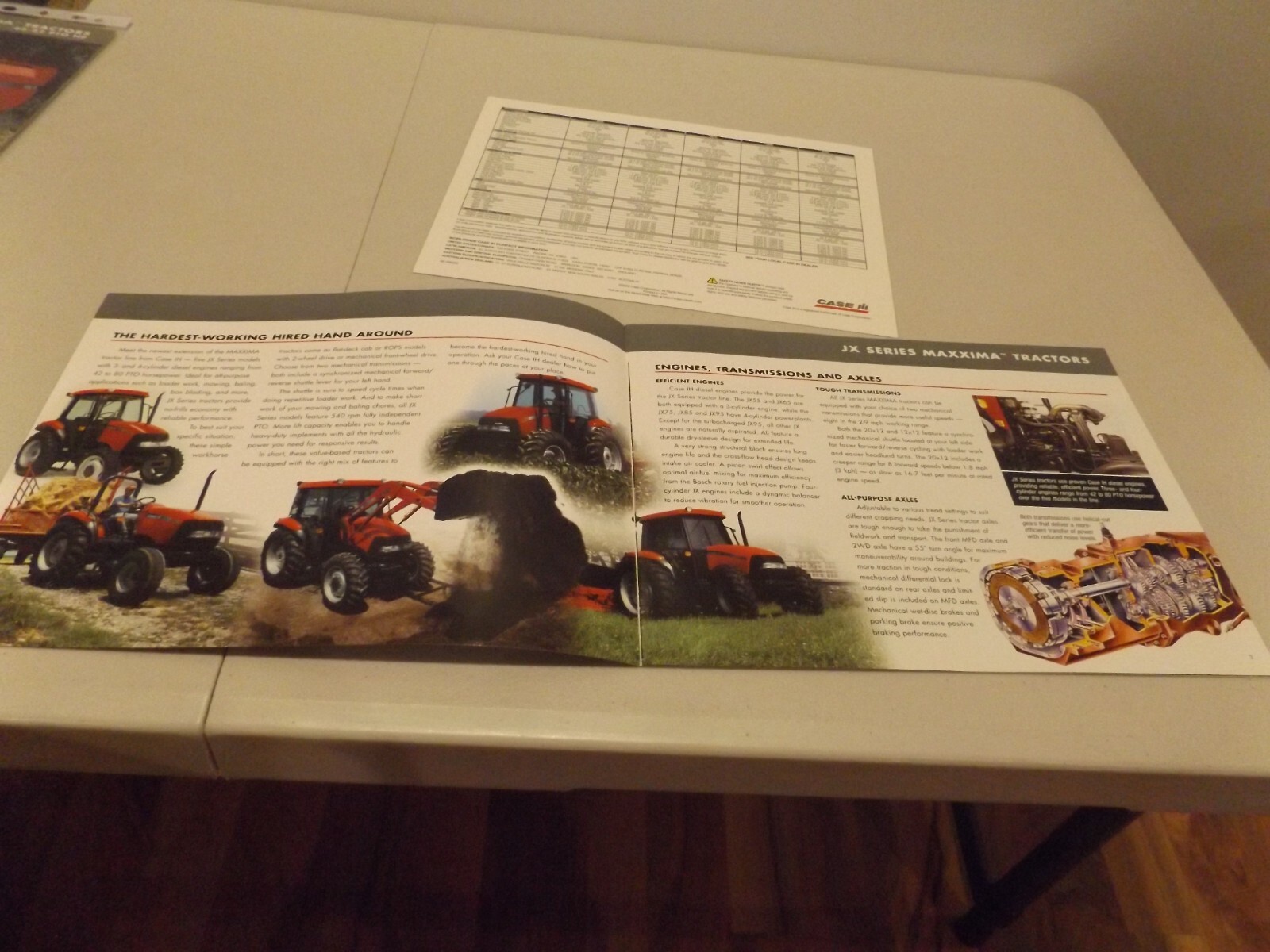 2-pc. CASE-IH JX SERIES TRACTORS , LIT # AE-496052 2002, AE-551023 2003