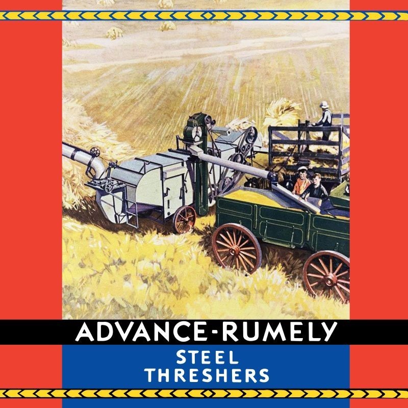 Advance Rumely Steel Threshers NEW Sign 28&Prime; Dia. Square AMERICAN STEEL