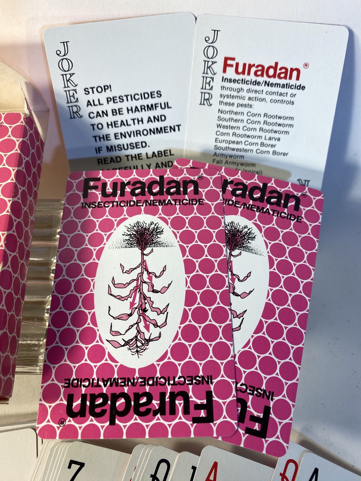 Vintage FURADAN INSECTICIDE Farming Promo Merch Playing Cards Advertising