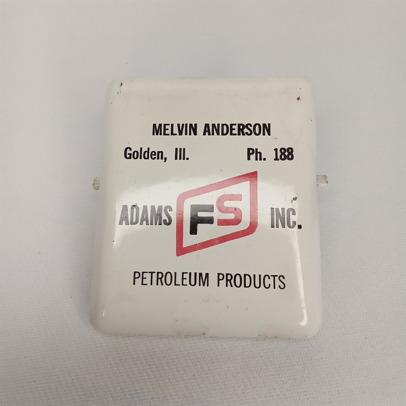 Vintage 1950s Agricultural Advertising Clip Adams FS Petroleum Golden Illinois