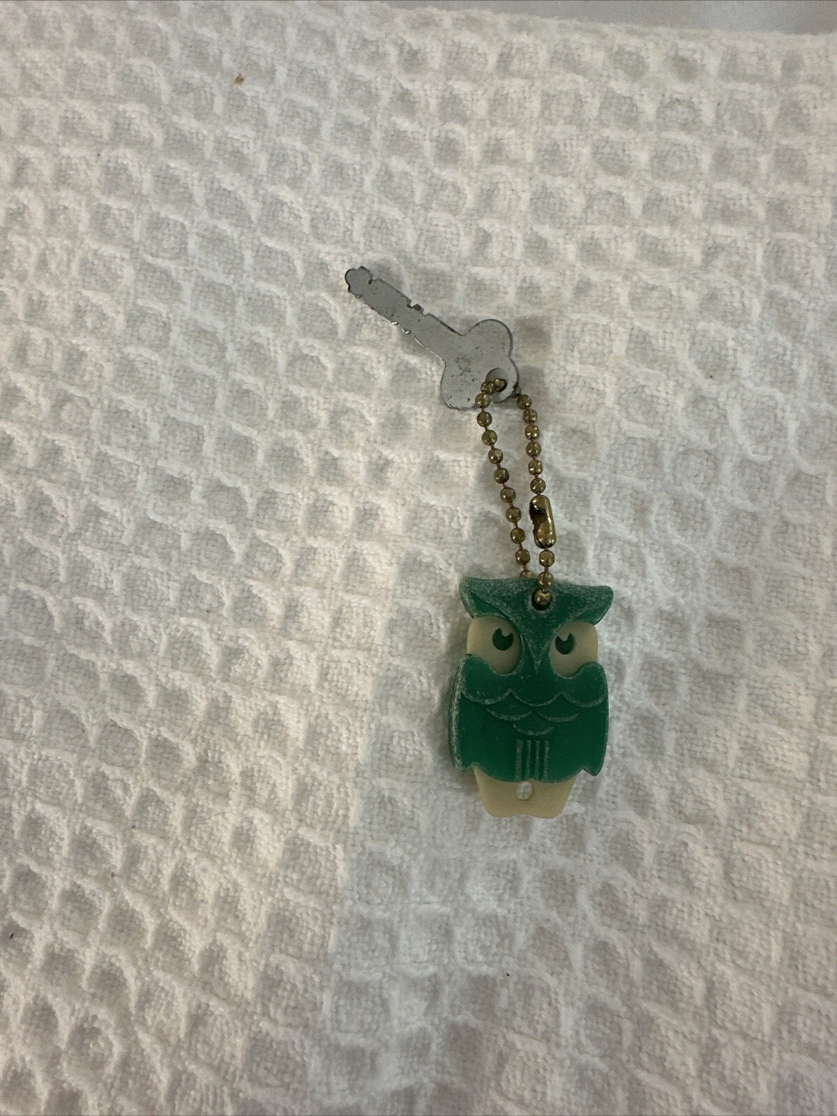 Vtg Hanover Pa Gobrechts 66 Serv Sta Glow In The Dark Keychain Owl Shaped