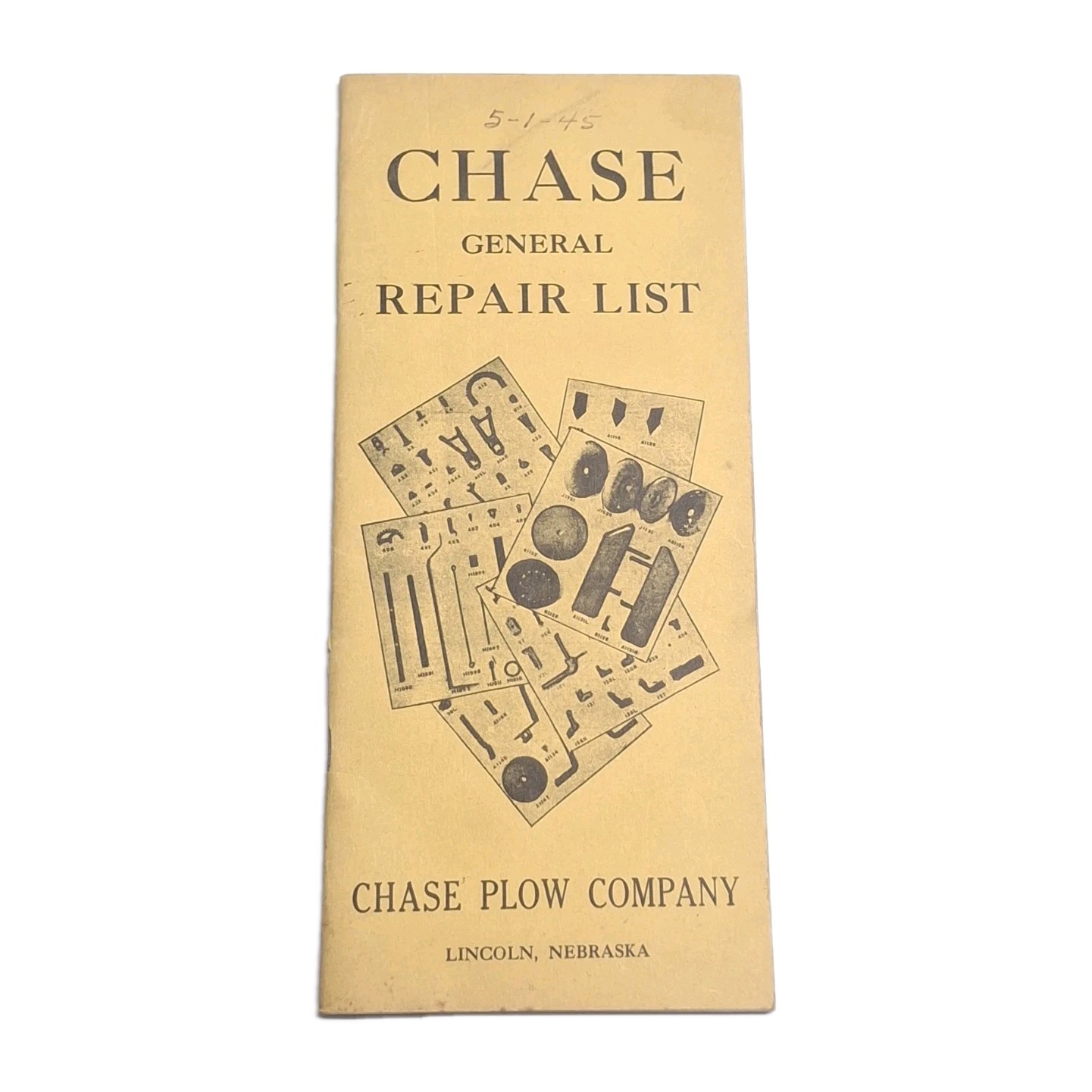 Chase General Repair List Plow Company Lincoln Nebraska Farm Booklet 1945
