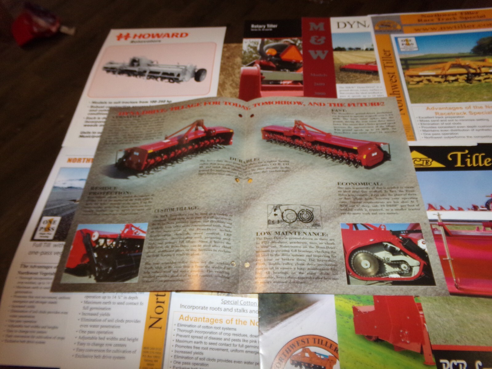 11-lot 1990&rsquo;s-2000&rsquo;s rotary tiller brochures in nice shape used