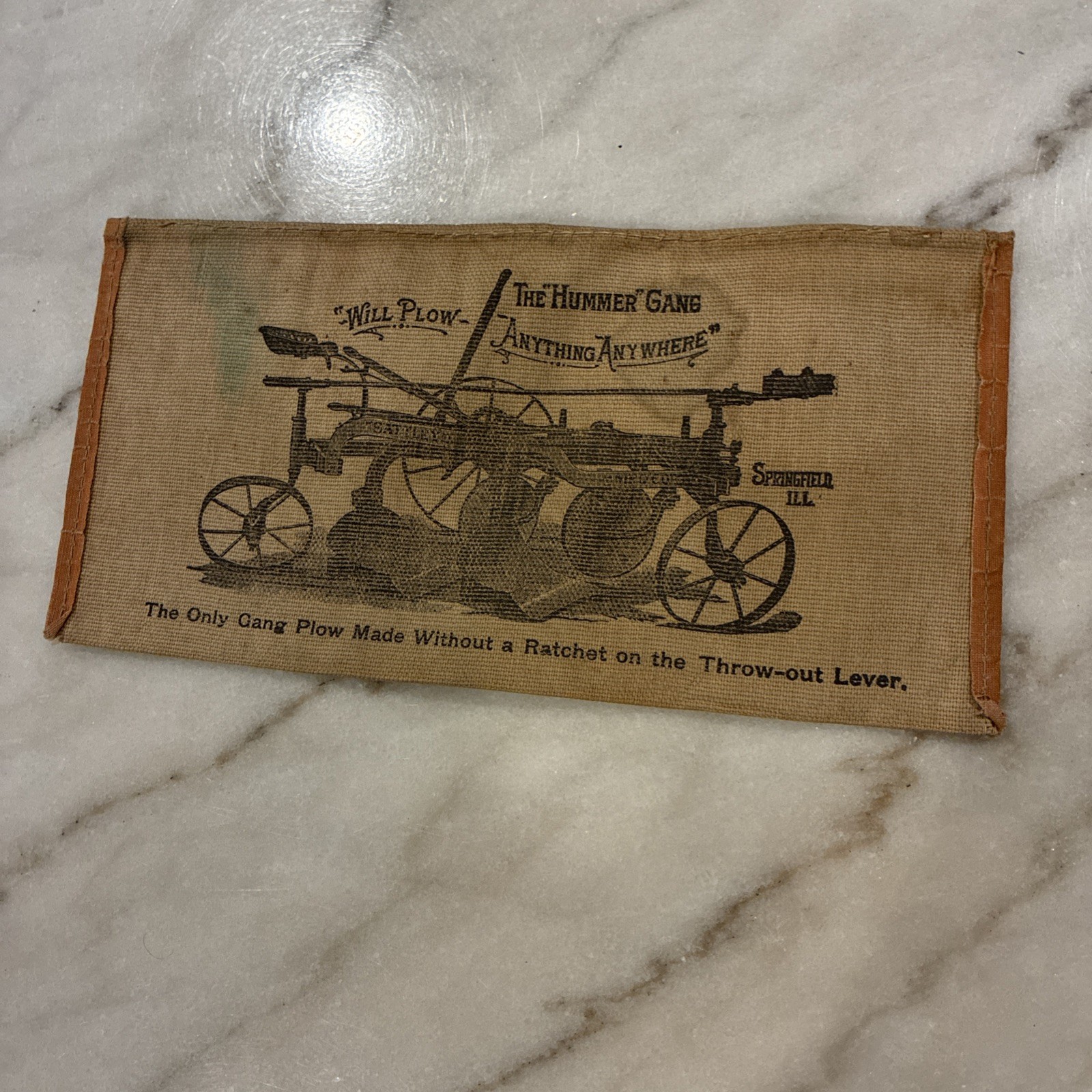 Antique Vintage SATTLEY MANUFACTURING ADVERTISING POUCH WITH 1898 CALENDAR