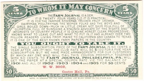 1890&rsquo;s Wm. W. Boob, Mfg of Wheels, Gears, Buggies/Flyers, Add Sheets, Catalog 17