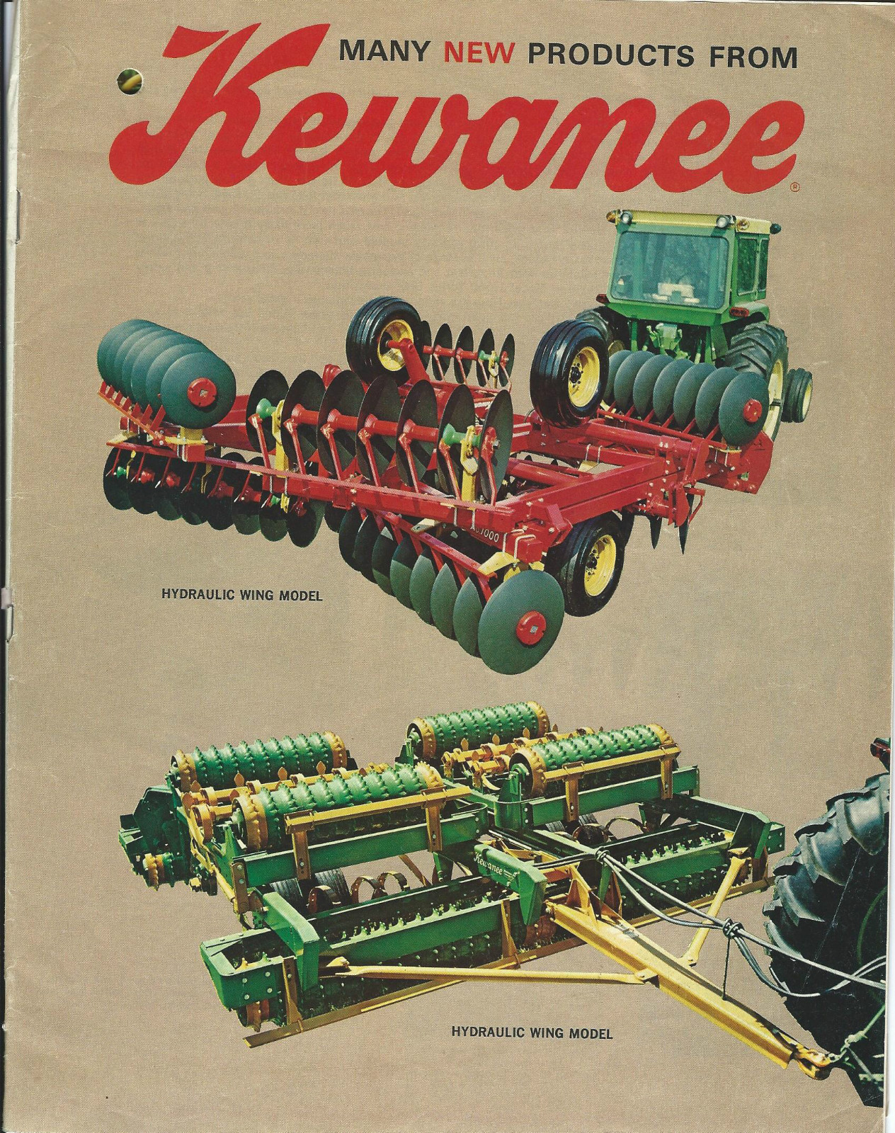 Farm Implement Brochure – Kewanee – Disks Tillage Mulcher et al – c1972 (F4122)