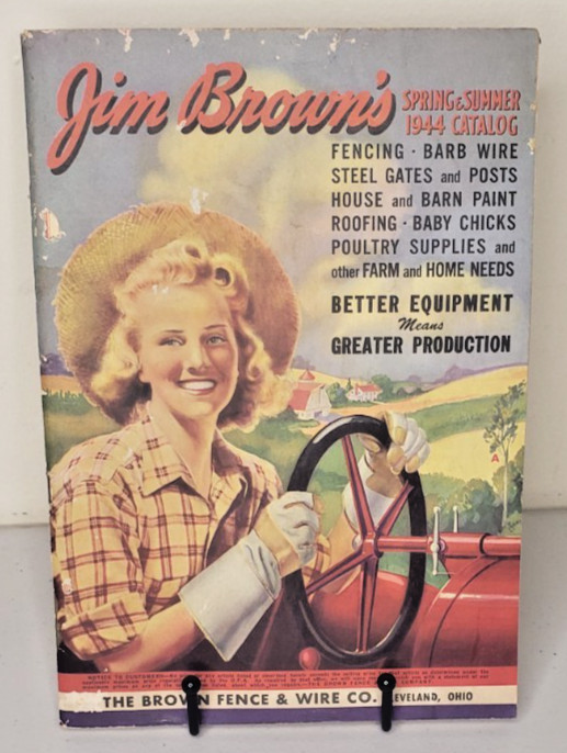 (2) Jim Brown&rsquo;s Fence And Farm Supply Catalogs Cleveland OH 1944 & 1945