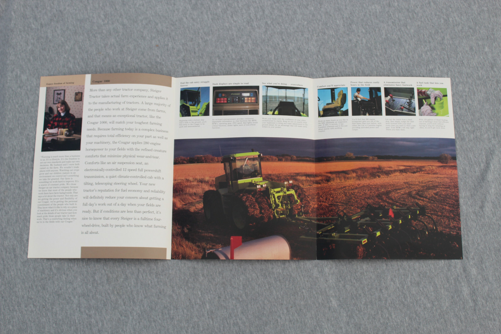 Steiger Cougar 1000 4WD tractor original sales brochure #403/186/25000