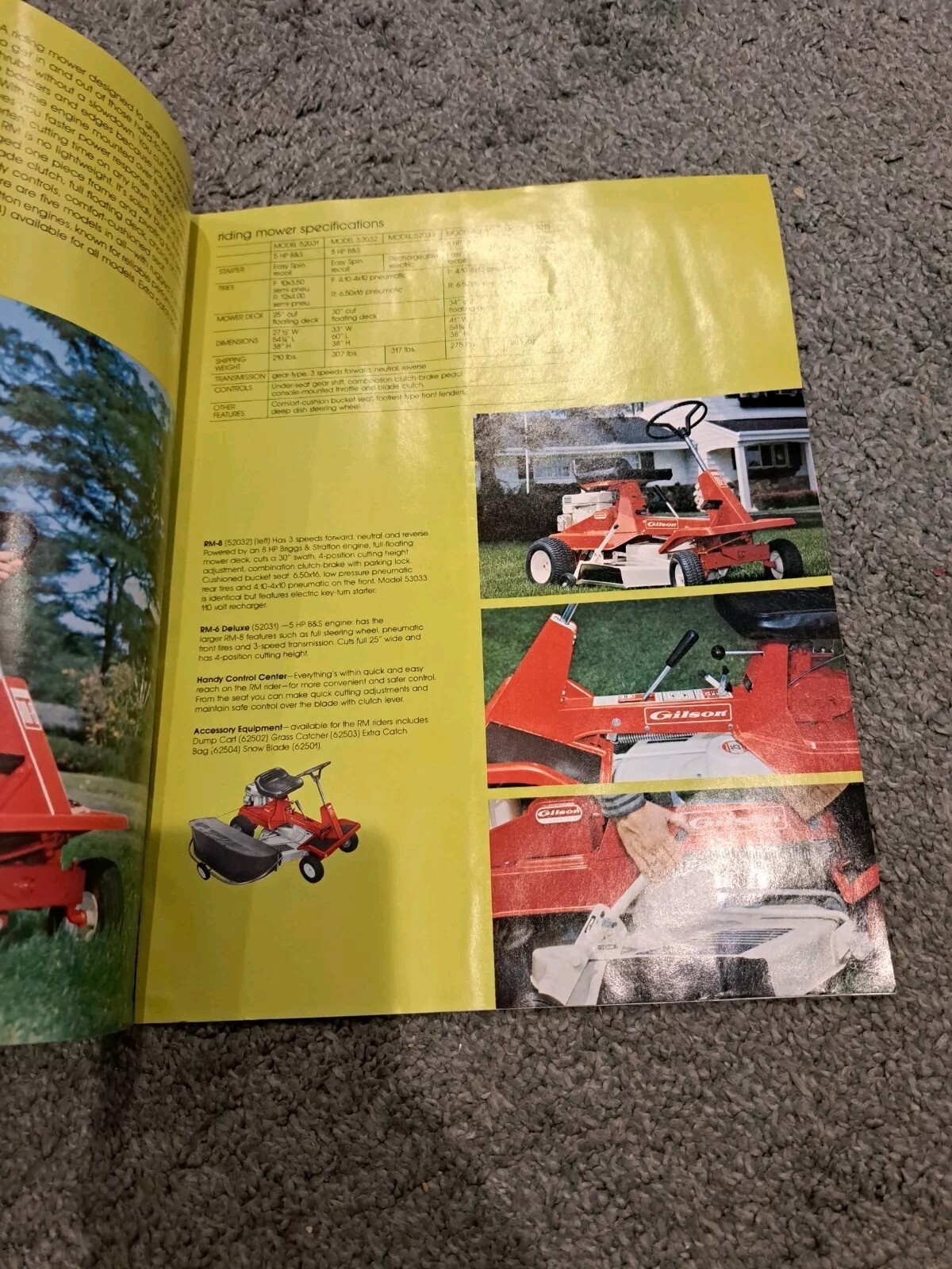 Vintage Gilson Outdoor Power Equipment Sales Brochure Lawn Tractors 1971