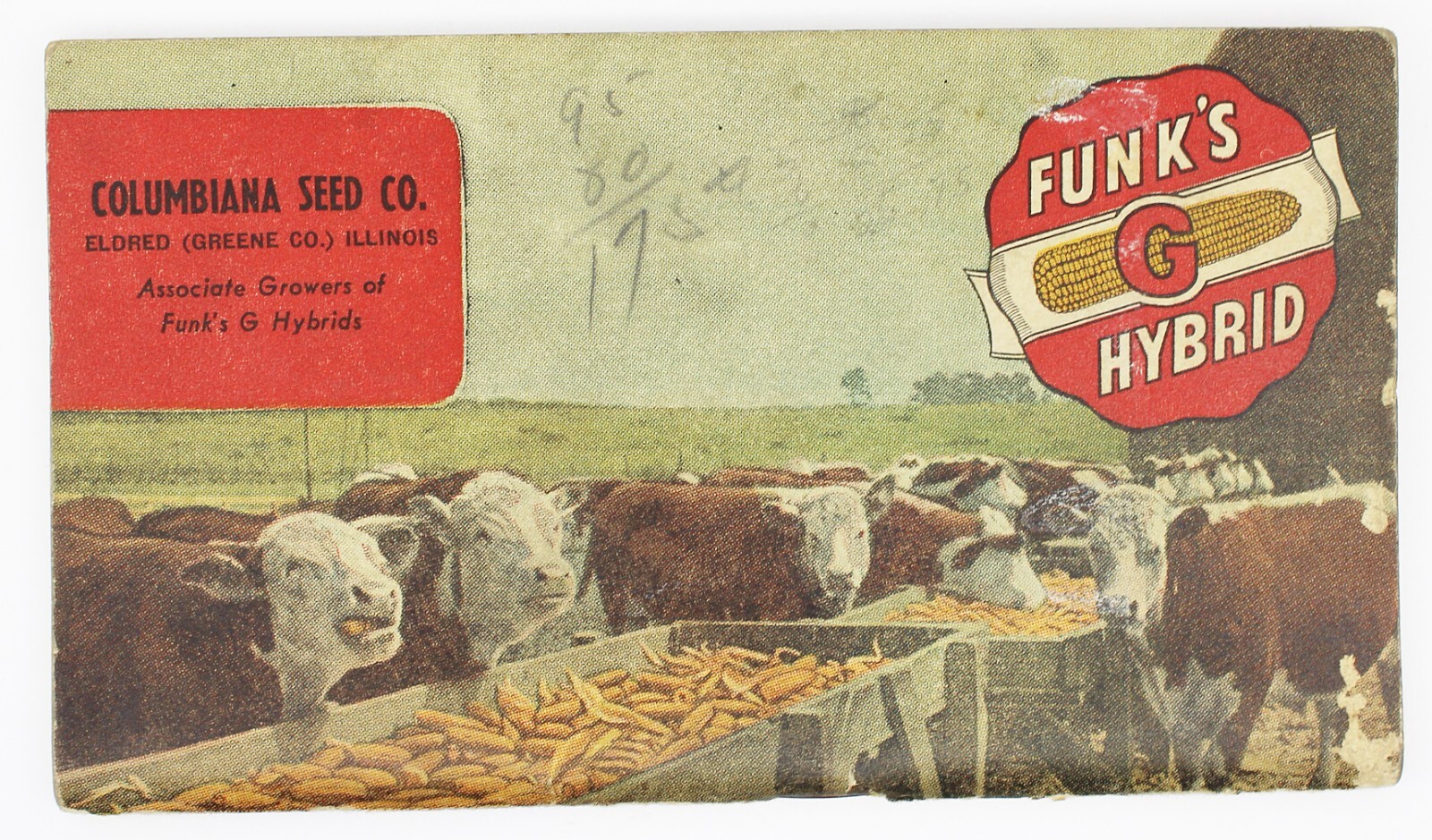 Vintage 1943 FUNK&rsquo;S HYBRID Columbiana&rsquo;s Corn Data Notebook