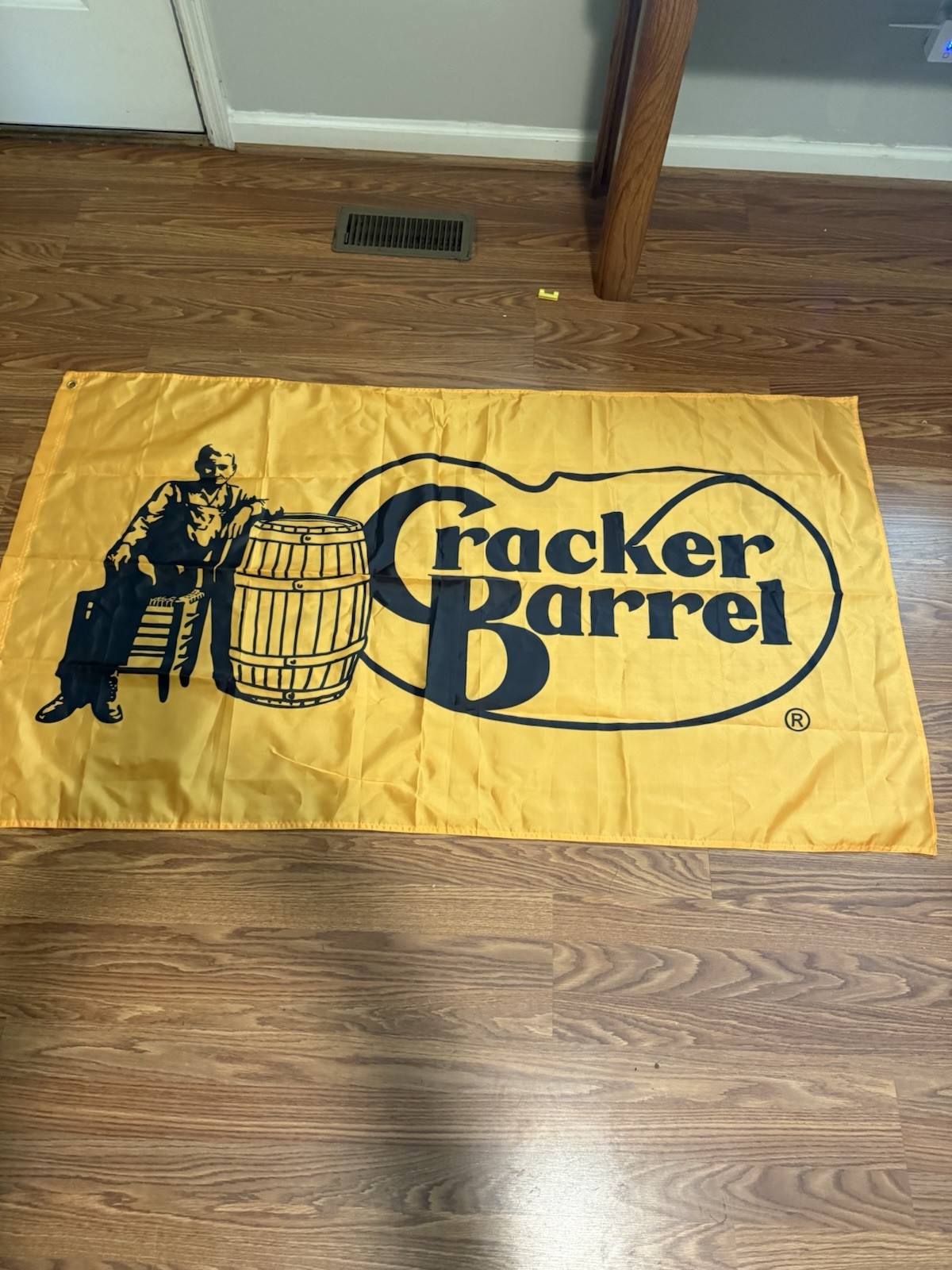 Cracker Barrel Ole Country Store Large Flag 34 x 58 Nice No Wear Gold