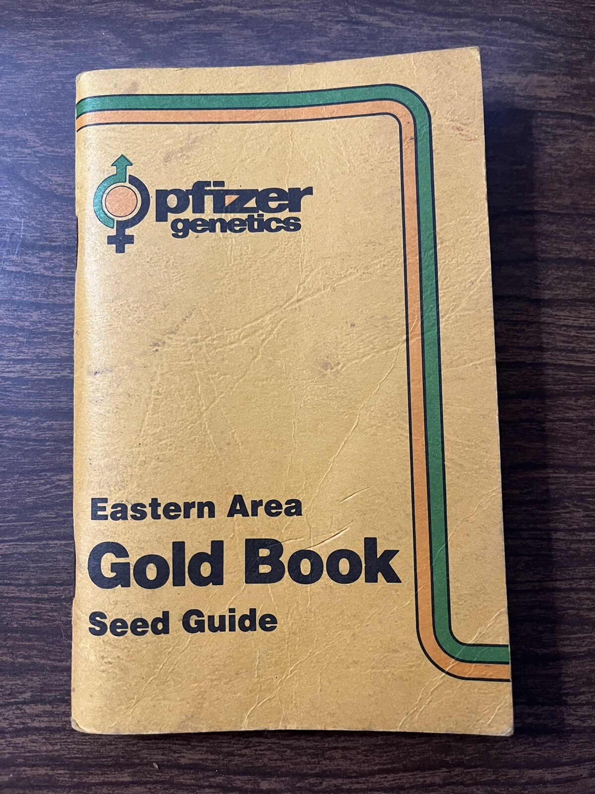 1978 Pfizer Genetics Eastern Area Gold Book Seed Guide ~ Note Book Pocket Ledger