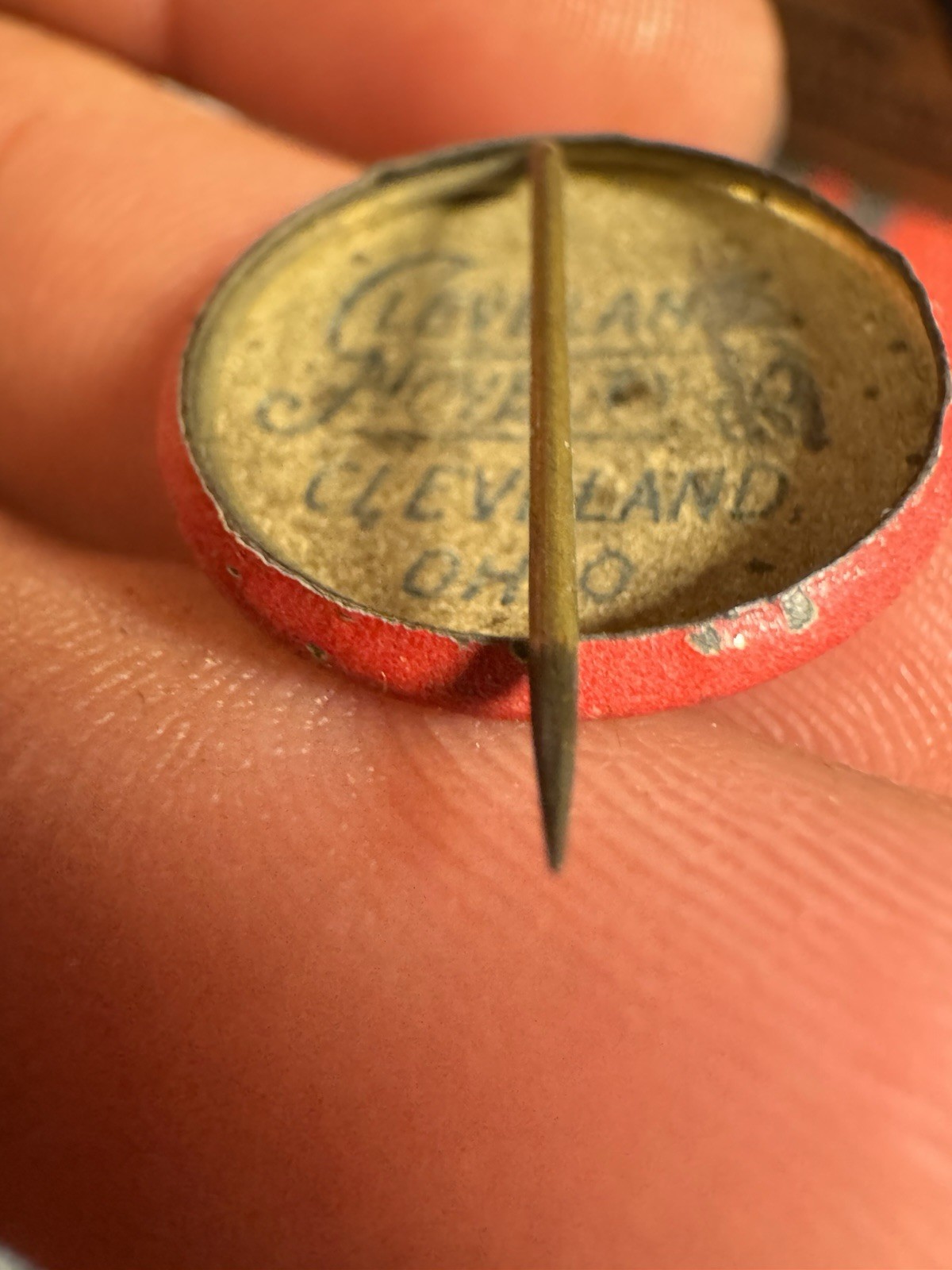 Antique c1908 Conkey Poultry Cure Pin Don’t Worry Chicken Button