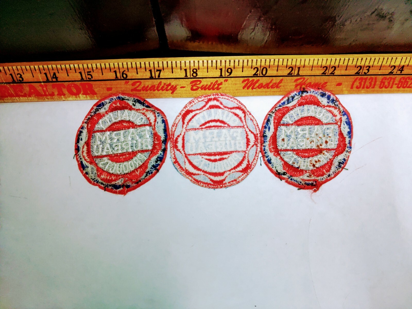 Antique Farm Bureau Quality Products Embroidered Sew On Patch 2¾in Pre-Owned 1pc