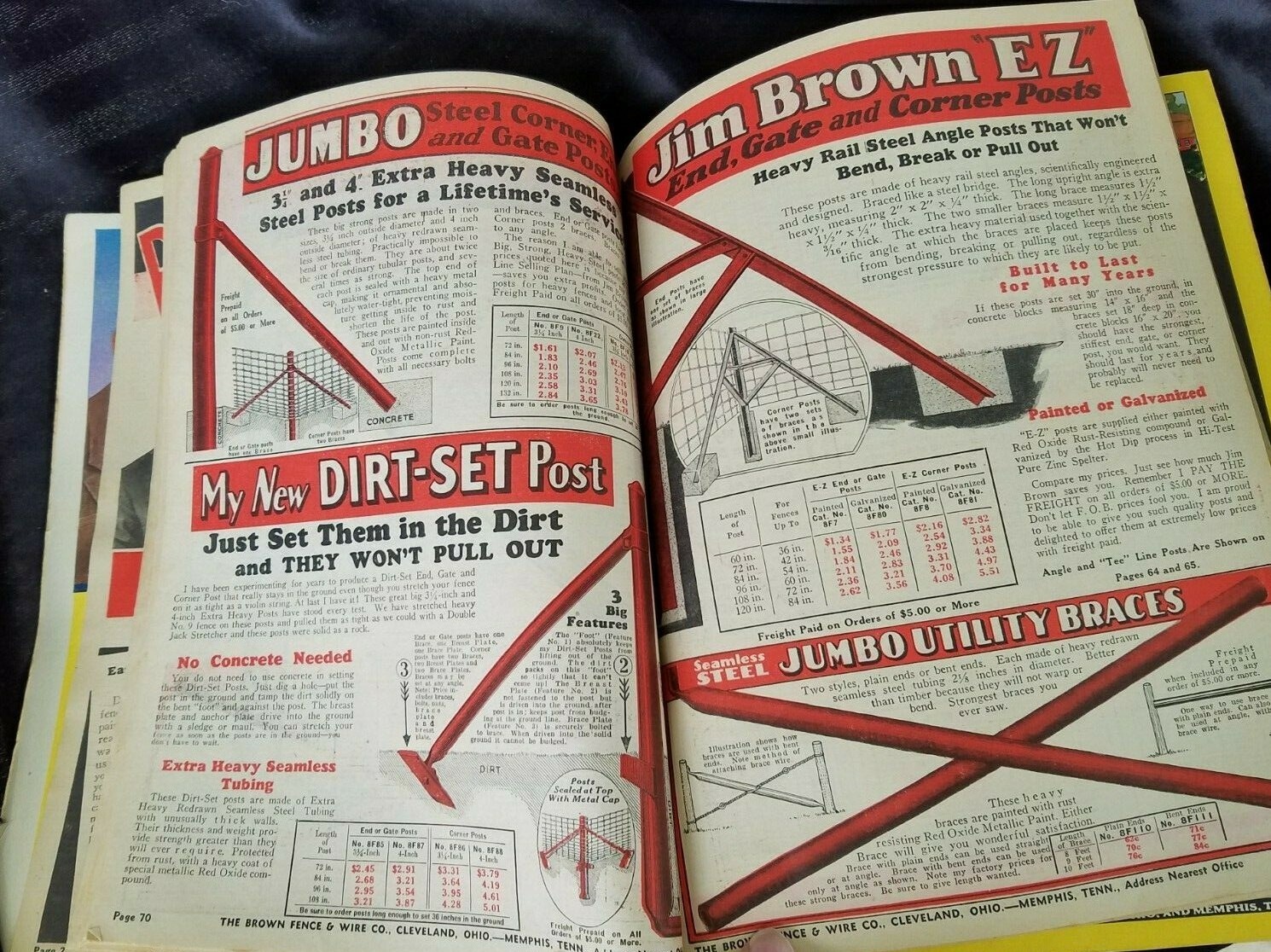 1934 Catalog Brown Fence & Wire Cleveland Memphis Gates Paint Farm Color Chart