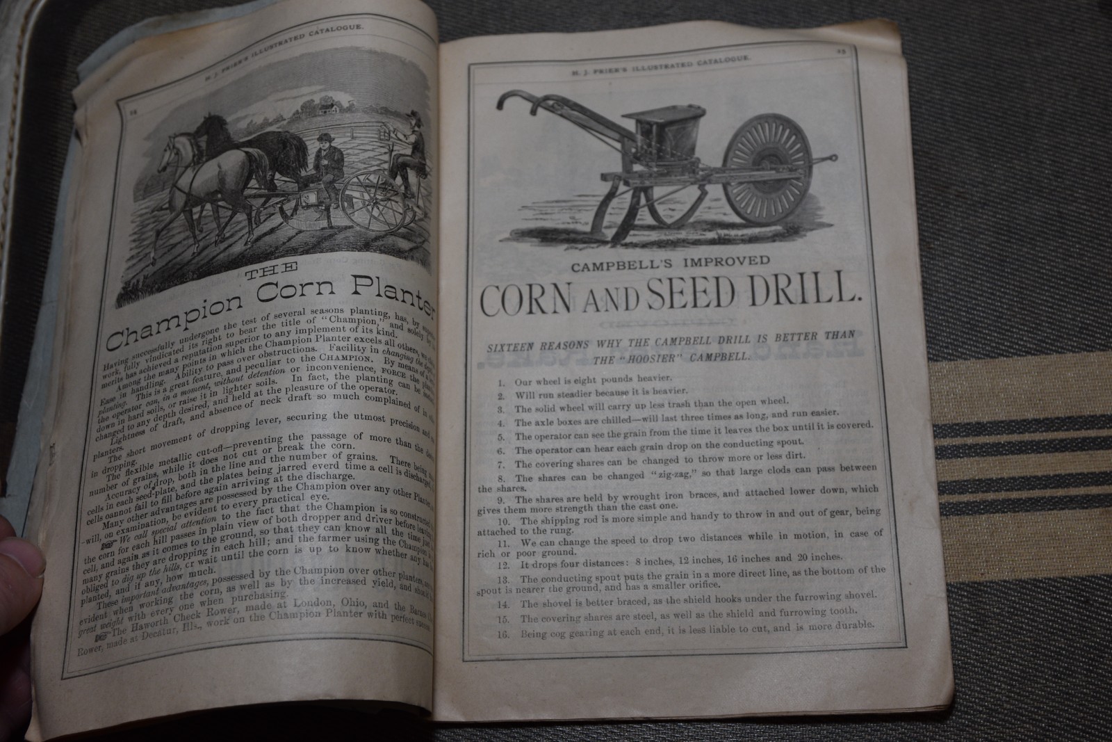 1878 H.J Prier McCORMICK&rsquo;S Farming Implements CATALOGUE Illus Original Complete