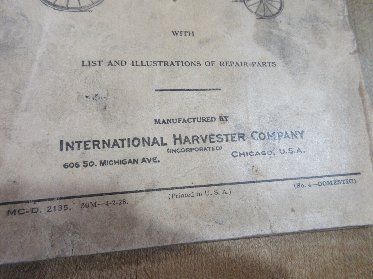 1928 International Harvester McCormick Deering Manure Spreader Manual MC (b)