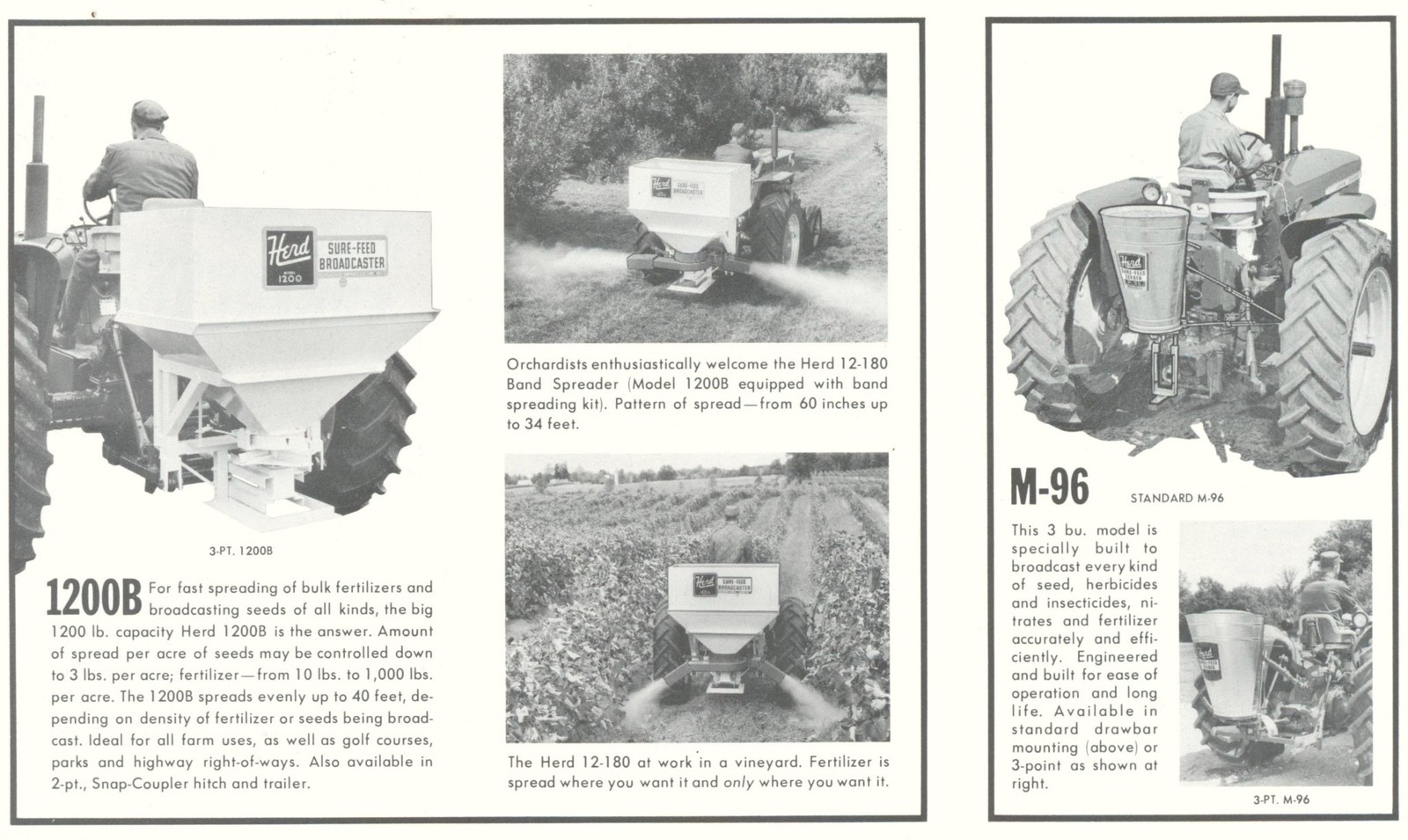 1965 Herd Sure Feed Farm Broadcaster Brochure Price List Dealer Farm Agriculture