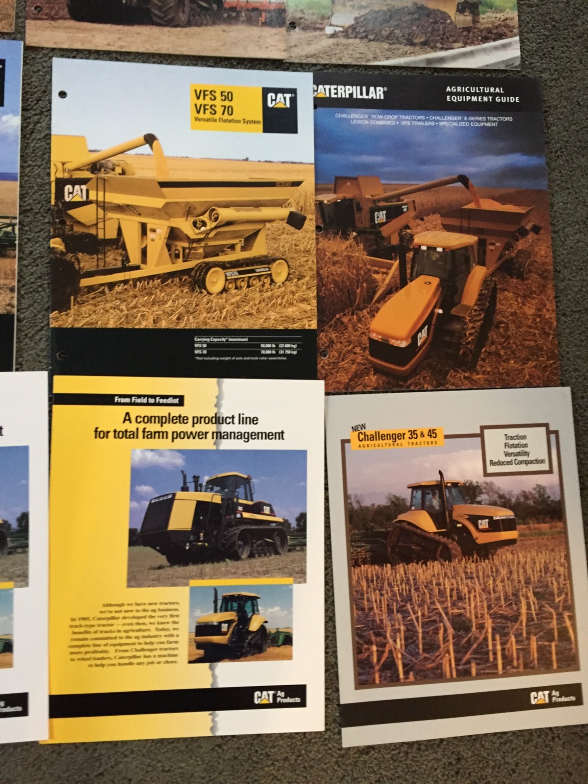 MASSIVE Lot of 43 Caterpillar CAT Industrial equipment brochures Literature