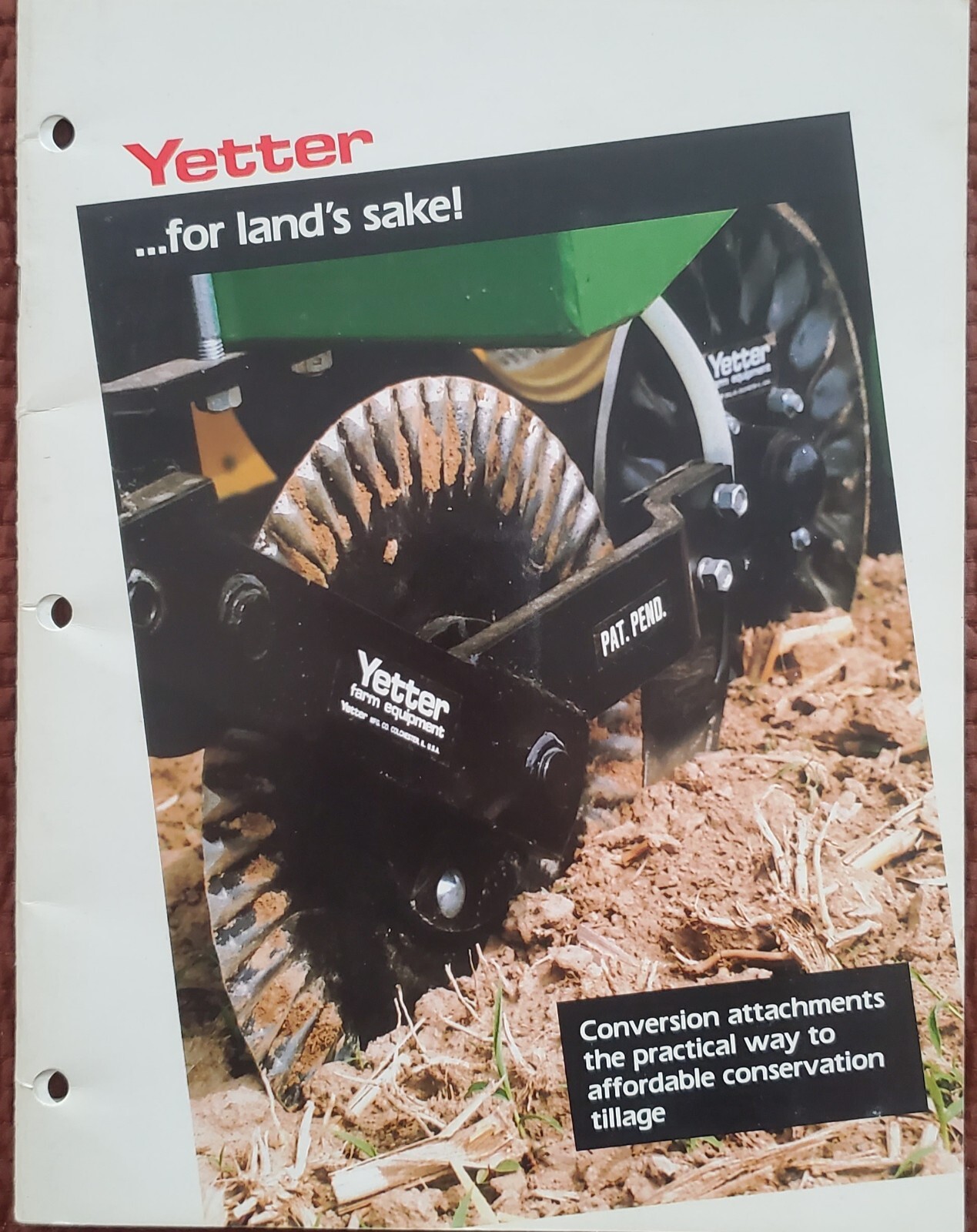 Yetter Planting Accessories Sales Brochure 1980&rsquo;s