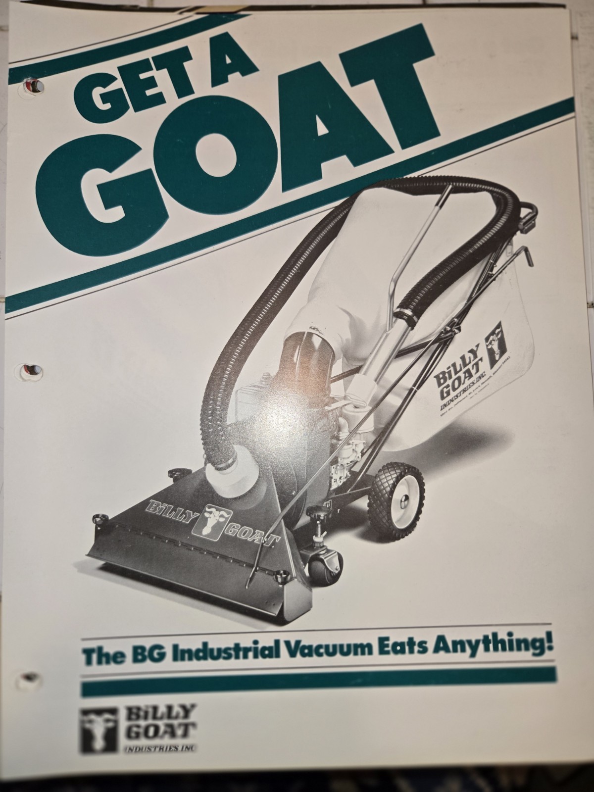 GROUP OF 13 BILLY GOAT INDOOR OUTDOOR VACCUMS DEALERSHIP ADVERTISEMENTS