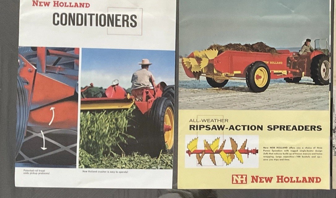 Set Of 2 Original New Holland Advertising Brochures