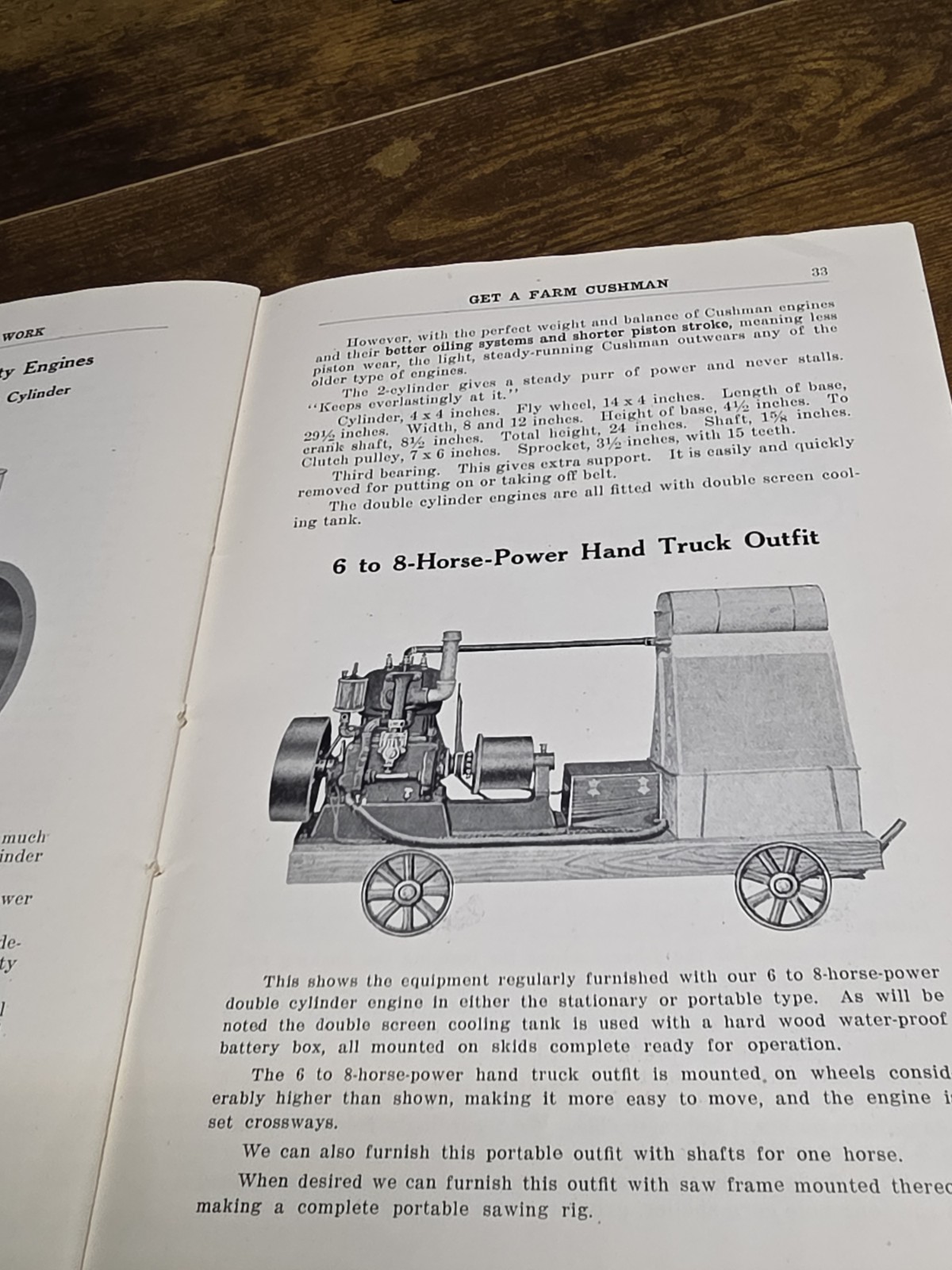 Original 1915 Cushman Motor Works Catalog Brochure Hit Miss Engine Lincoln