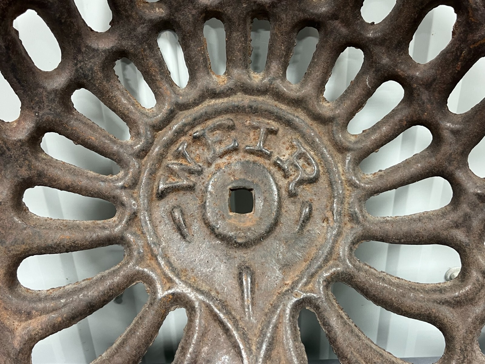 Vintage WEIR Cast Iron Seat Implement Equipment Mower Plow
