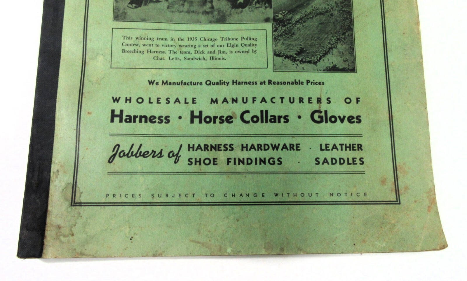 VINTAGE 1930&rsquo;S HORSE EQUIPMENT CATALOG LEA COMPANY ELGIN ILLINOIS EQUIPMENT