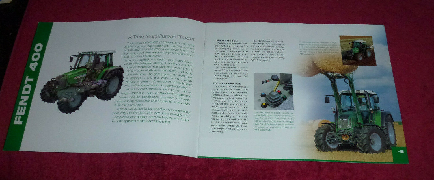 Fendt 400/700 SeriesTractor Booklet Brochure