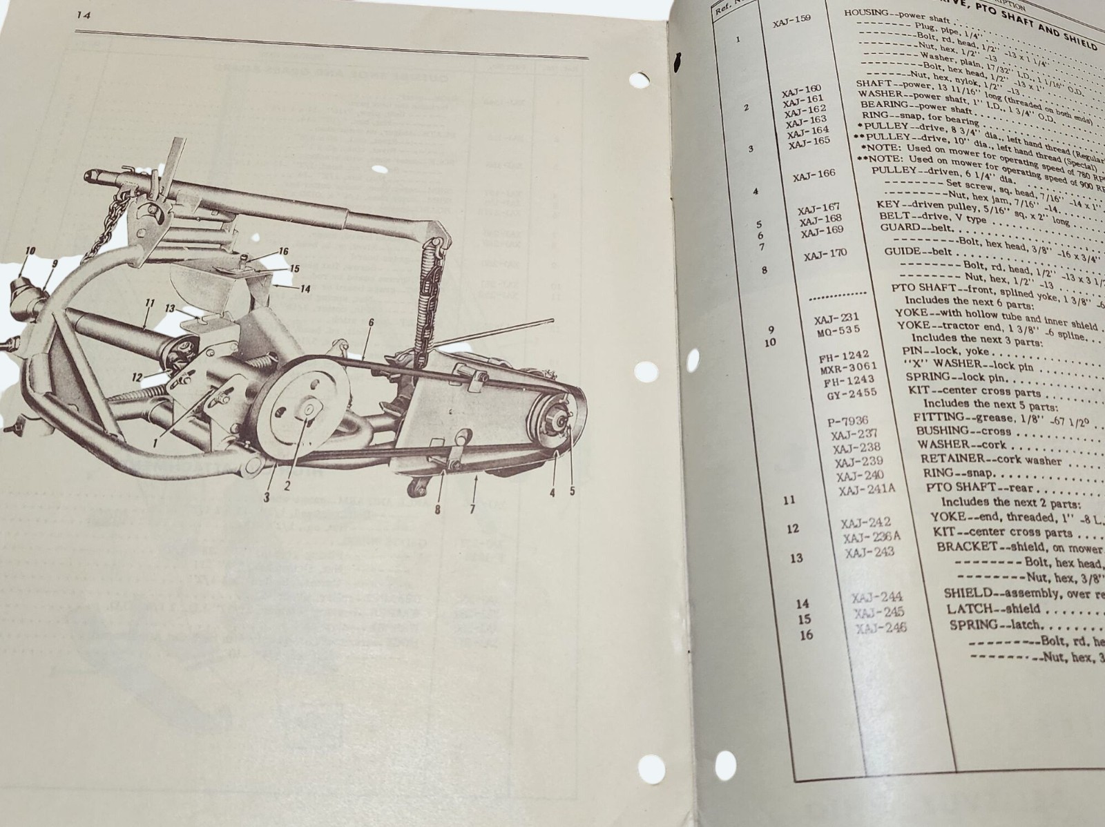 Cockshutt 330 Mower Parts List Catalog Vintage1959 w Exploded Views