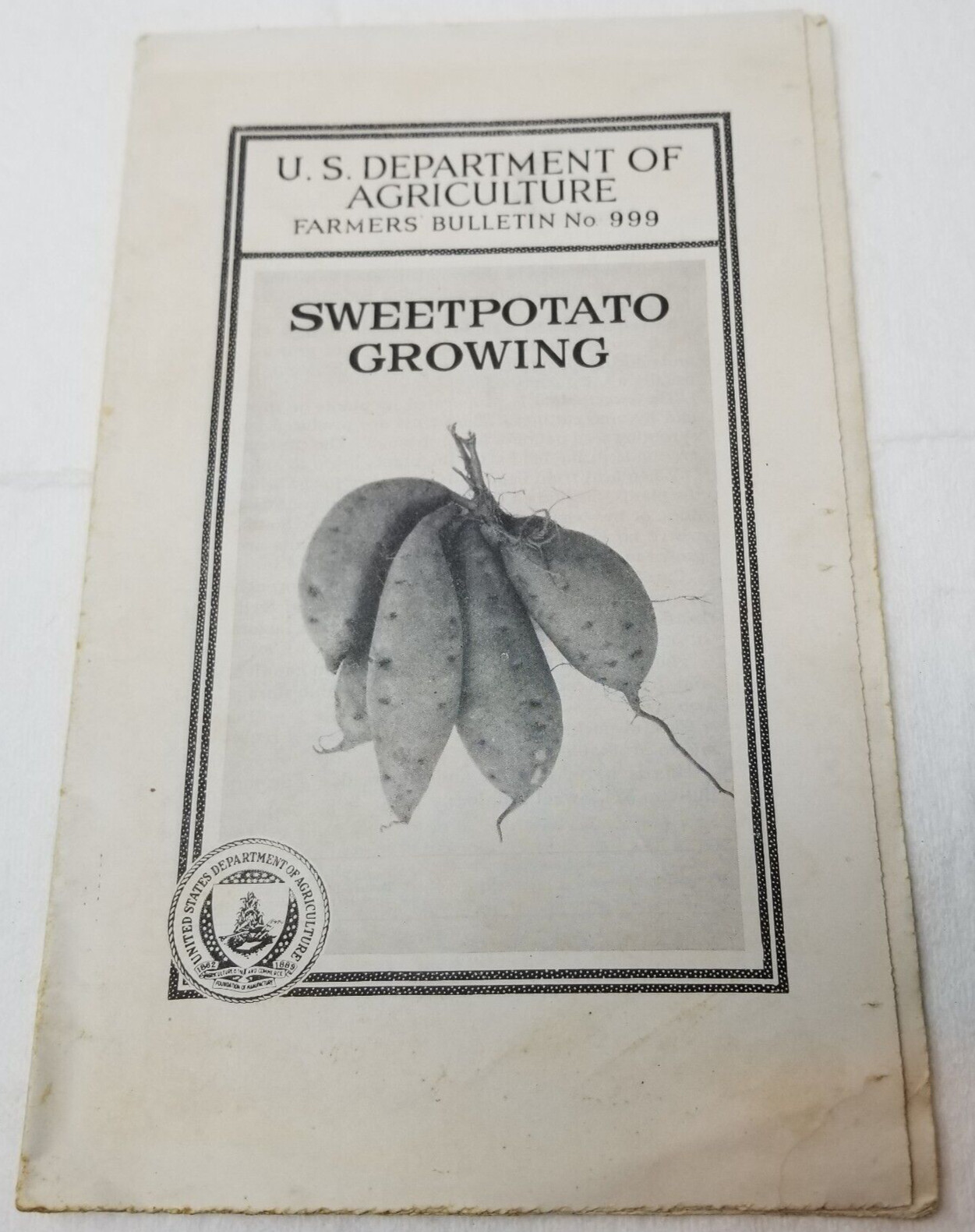 Sweet Potato Growing 1940 Farmers&rsquo; Bulletin Booklet 999 USDA Photos Charts